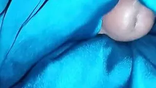Handjob with blue satin silky salwar of nurse (45)