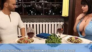 Lily Of The Valley: Wife With Big Boobs Doing Slutty Things With Her Boss At A Business Dinner – S3E6