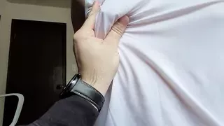 sloppy wet sex with cute hot babe with natural tits riding cowgirl