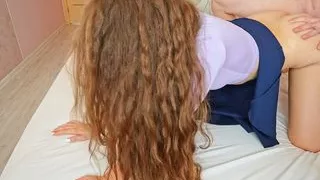 Real sex, woke up with a blowjob, CREAMPIE