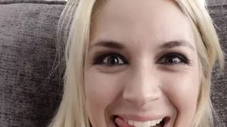 Facefucked medium tits blonde babe enjoys rough ATM anal