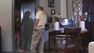 Kissing before a blowjob and a pussy cumshot for the blonde