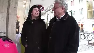 Old User Helmut picks up German teen on the street and fucks her