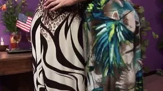 Busty blond lesbians use a vibrator to get off