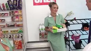 Group sex with busty milfs who love random facials