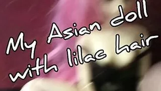 My Asian doll with lilac hair.