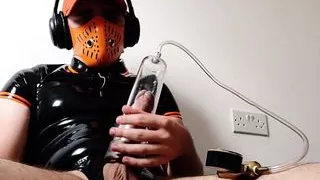 Rubber CBT twink in jock