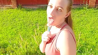 Stranger wanted to prank me, but... I pick up him from street and suck his dick, then allow him fuck me with condom