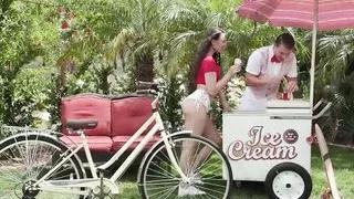 Liz Jordan Dribbles Ice Cream on Her Perky Natural Tits And Gets Rimmed And Pounded Doggystyle by Codey Steele