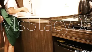 18yo Pinay Student Gets Fucked and Creampied by Stepbrother in the Kitchen