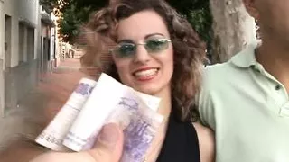 Cuckold husband watches his wife giving a blowjob and having anal sex