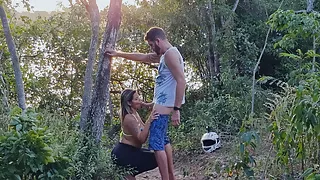 I took my sister-in-law's pregnant daughter for a walk in the woods!