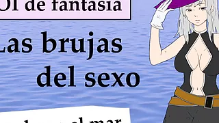 Spanish JOI Tu ama te rescata y te folla para salvarte. JOI roleplay con una bruja.