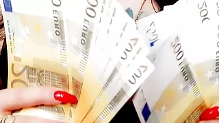 Financial dominance. Look at those beautiful and sexy Dominatrix breasts and put all your money in her bra.