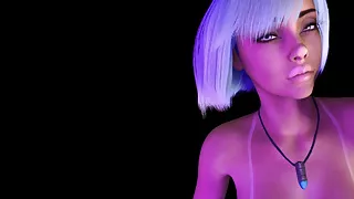 Slut doll dressed in Jinx cosplay