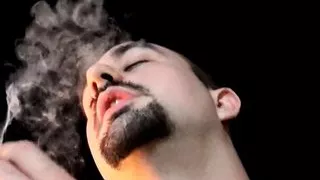 Naughty amateur Mason Lear smokes cigars while masturbating