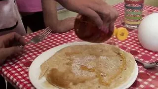 Blond babes with big tits have group sex