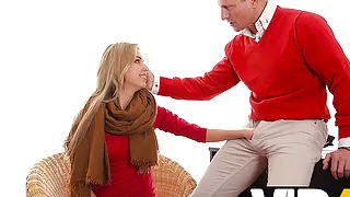 VIP4K. Helping small-boobied Russian neighbor means penetrating her