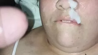 cumshot on my face