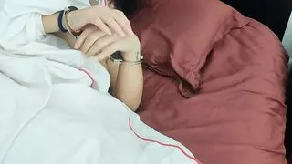 Stepmother pleasures stepson with her feet, next to lover with pantyhose