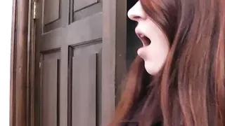 Girlfriend caught busty blonde riding his cock