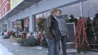 Picked up mommy gets banged from both sides