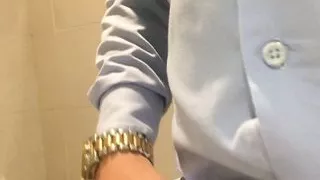 Office guy taking relief after handling hard customer who tried mocking him, so he’s just jacking off to forget what hap