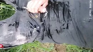 Pissing on me waring work gear, spraying on my face and  drinking!