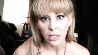 Busty MILF POV pounded by black stepson after sucking