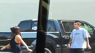 Teenage brunette Paulina James takes a hard cock