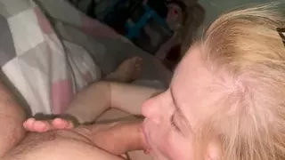 Girlfriend giving me a blowjob