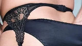 Black nylon lingerie