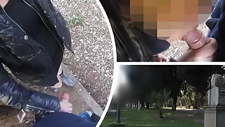 Flashing my dick in front of a hot girl and she helps me cum