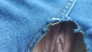 Walking around with bondage trouser