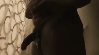 Chubby BBC Cumming in Shower