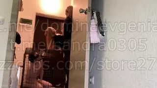 Dominatrix Evgenia, Mistress Sandra - caged slave