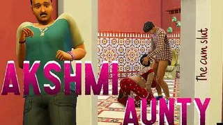 Hindi - Part 2 - Desi Satin Silk Saree Aunty Lakshmi Cheating on her husband - Wicked Whims