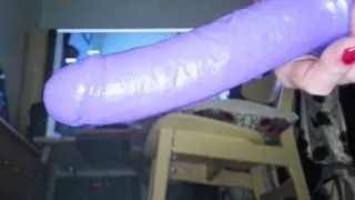 Sunday night huge Purple dildo super deep quickie – my ass is so wet and ready