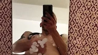 Big Cumshot on a mirror
