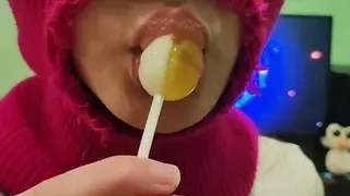 Cute Girl Sucking A Sweet Lollipop! (chupa Chups)!