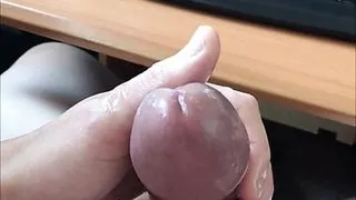 Jerking off in front of the computer