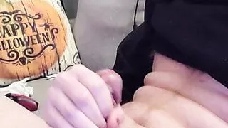 Masturbating on the couch