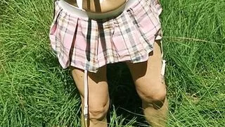 Ass fingering when I'm pissing outdoors sexy milf with a big butt anal close-up – amateur 4k