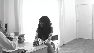 Busty ebony skinned Nyomi Banxxx in POV style gets fucked in