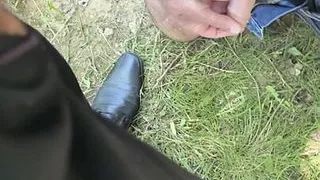 Verheirateter Mann hungrig nach Schwanz in den Wäldern