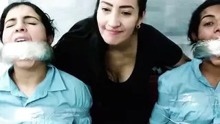 Latina Schoolgirls Massively Gagged