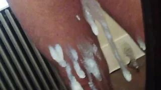 Chris Morgan cumming on mirror