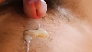 Using vibrator on my cock