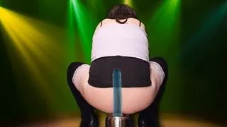 Hot Tranny GinaTV fucking a huge dildo and showing you with x ray view