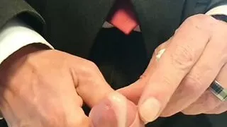 Dropping a quick load on her desk